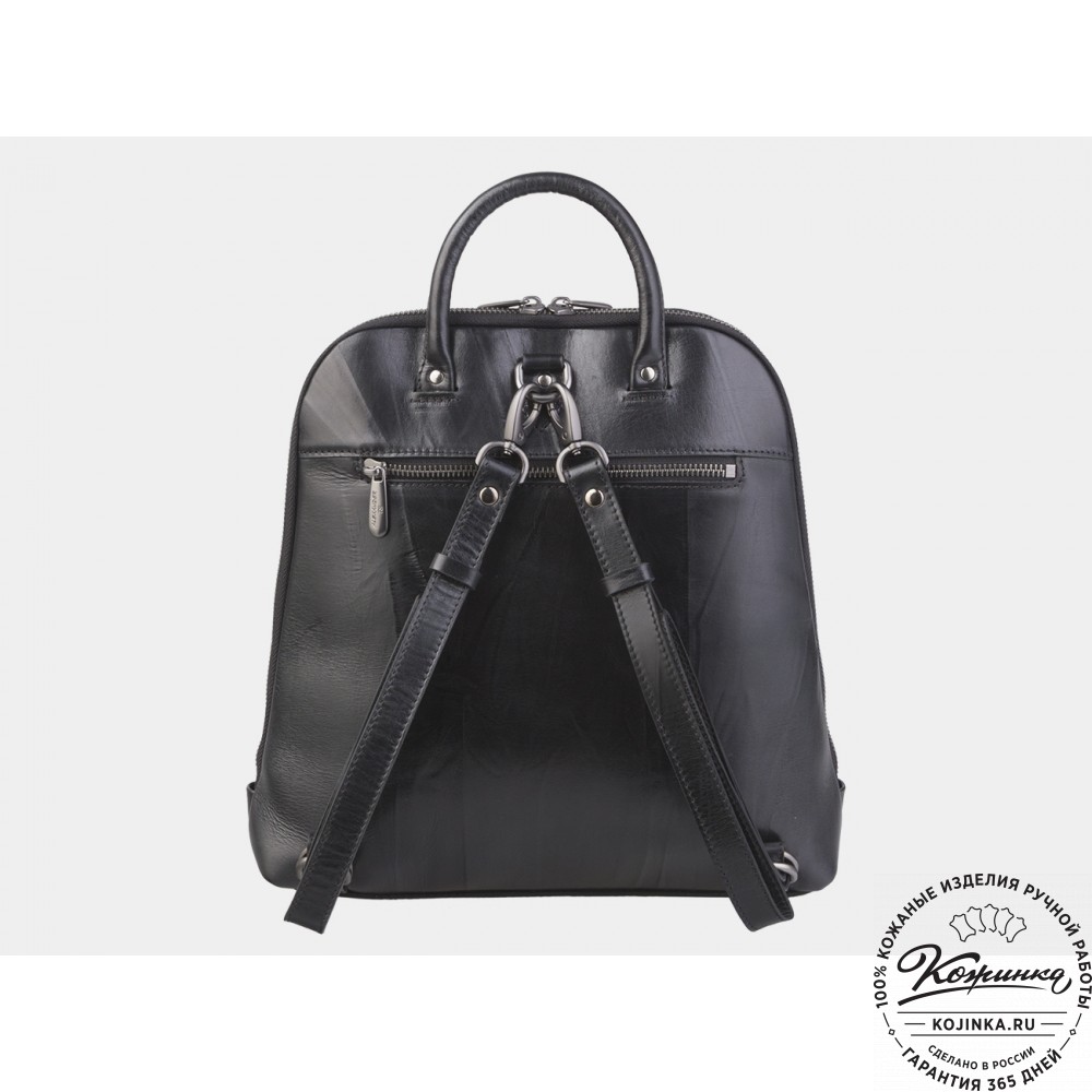 Женский кожаный рюкзак "Джорджия" (чёрный)